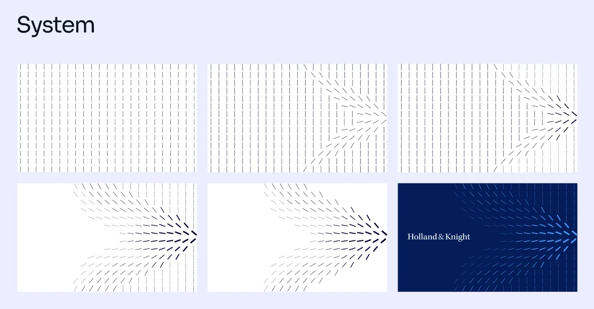 Development of the Holland & Knight radiating line pattern