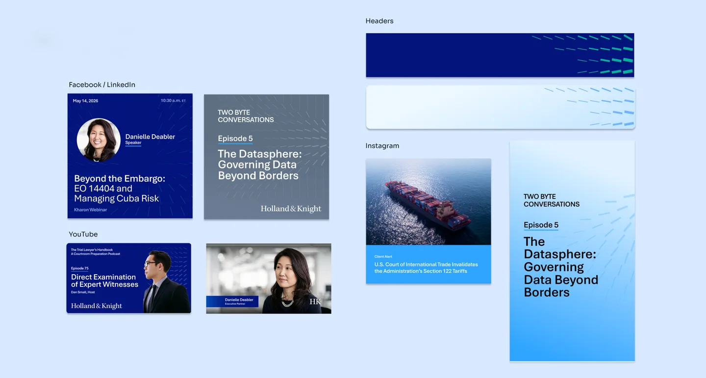 Holland & Knight social media and digital communication templates