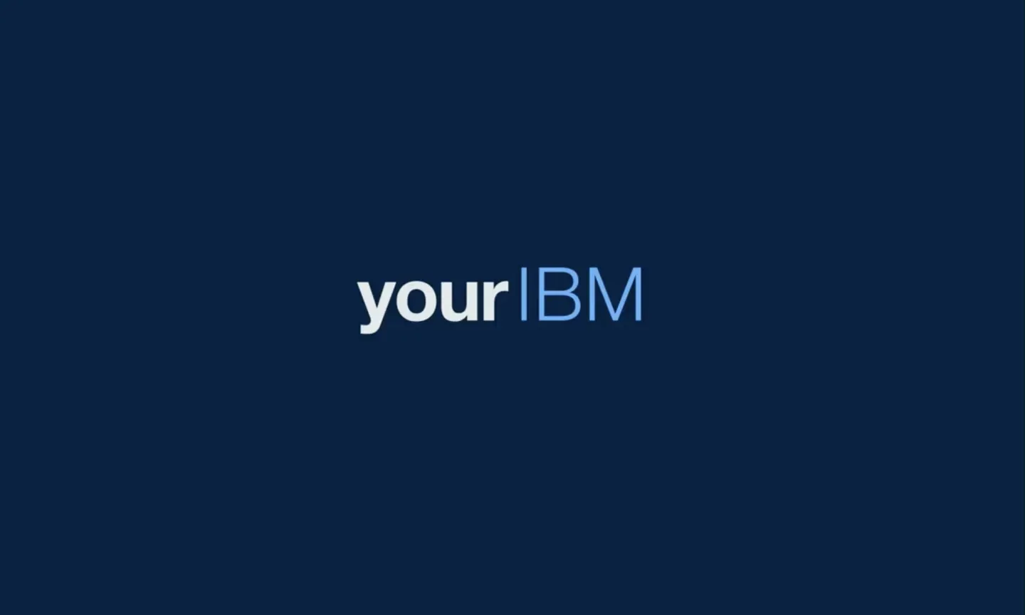 YourIBM wordmark on a dark blue field