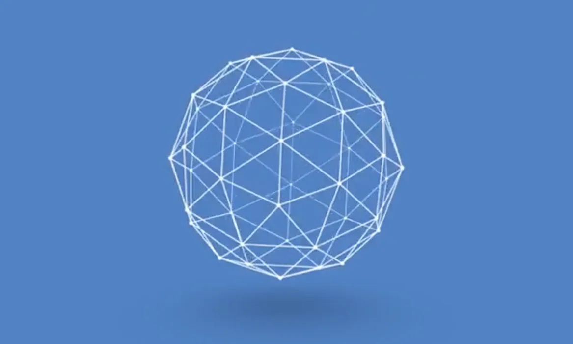 BluePages motion frame visualizing an interconnected employee network