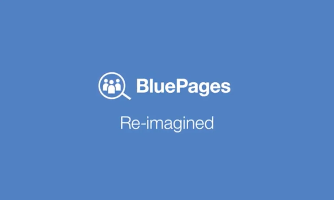 BluePages Re-imagined title frame