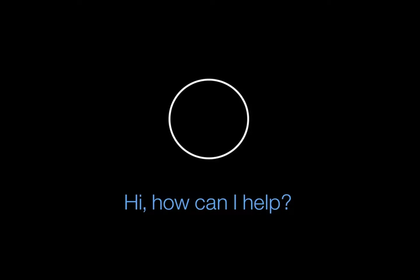 Watson-enabled interface opening with the prompt Hi, how can I help