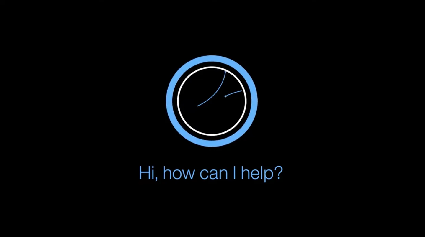 IBM Watson interface asking, Hi, how can I help?