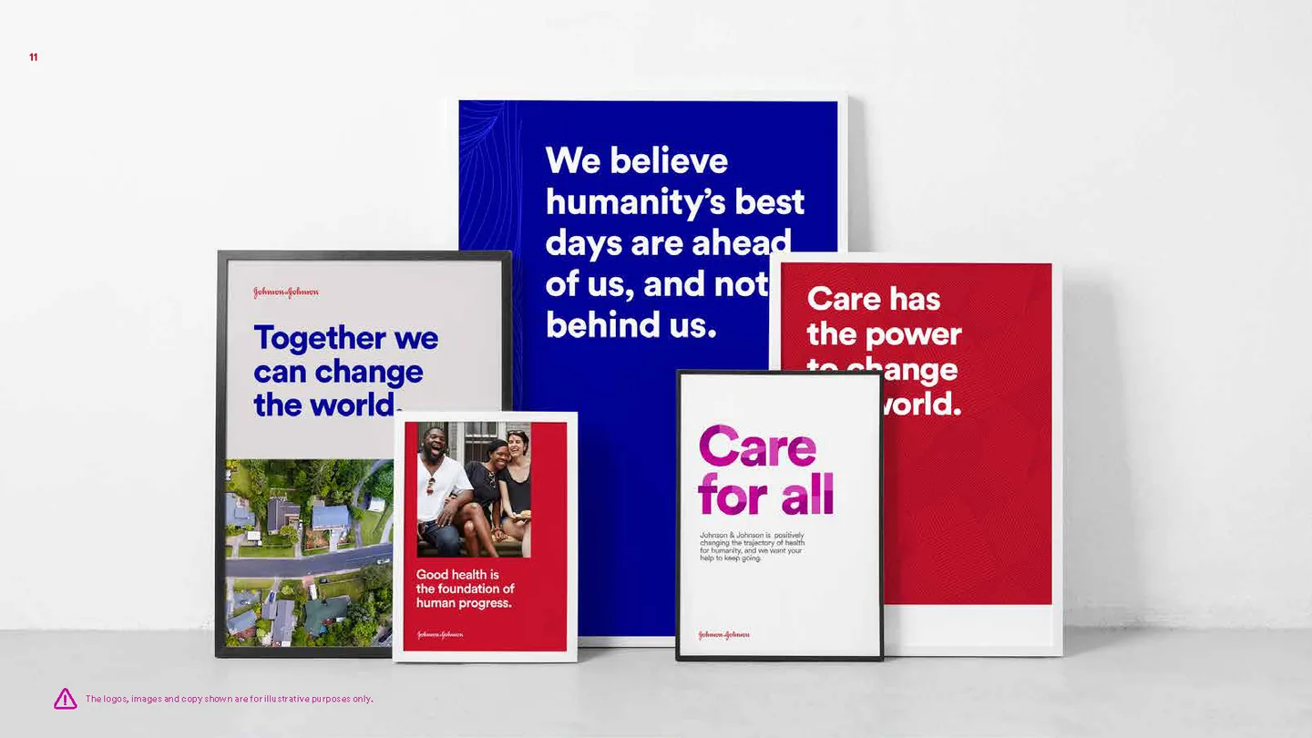 Johnson & Johnson campaign posters and communications