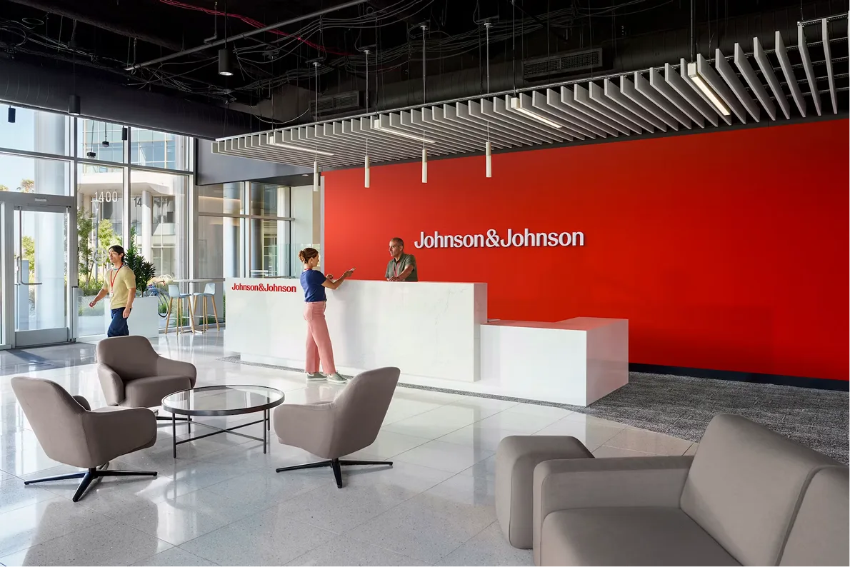 Johnson & Johnson rebranded lobby expression