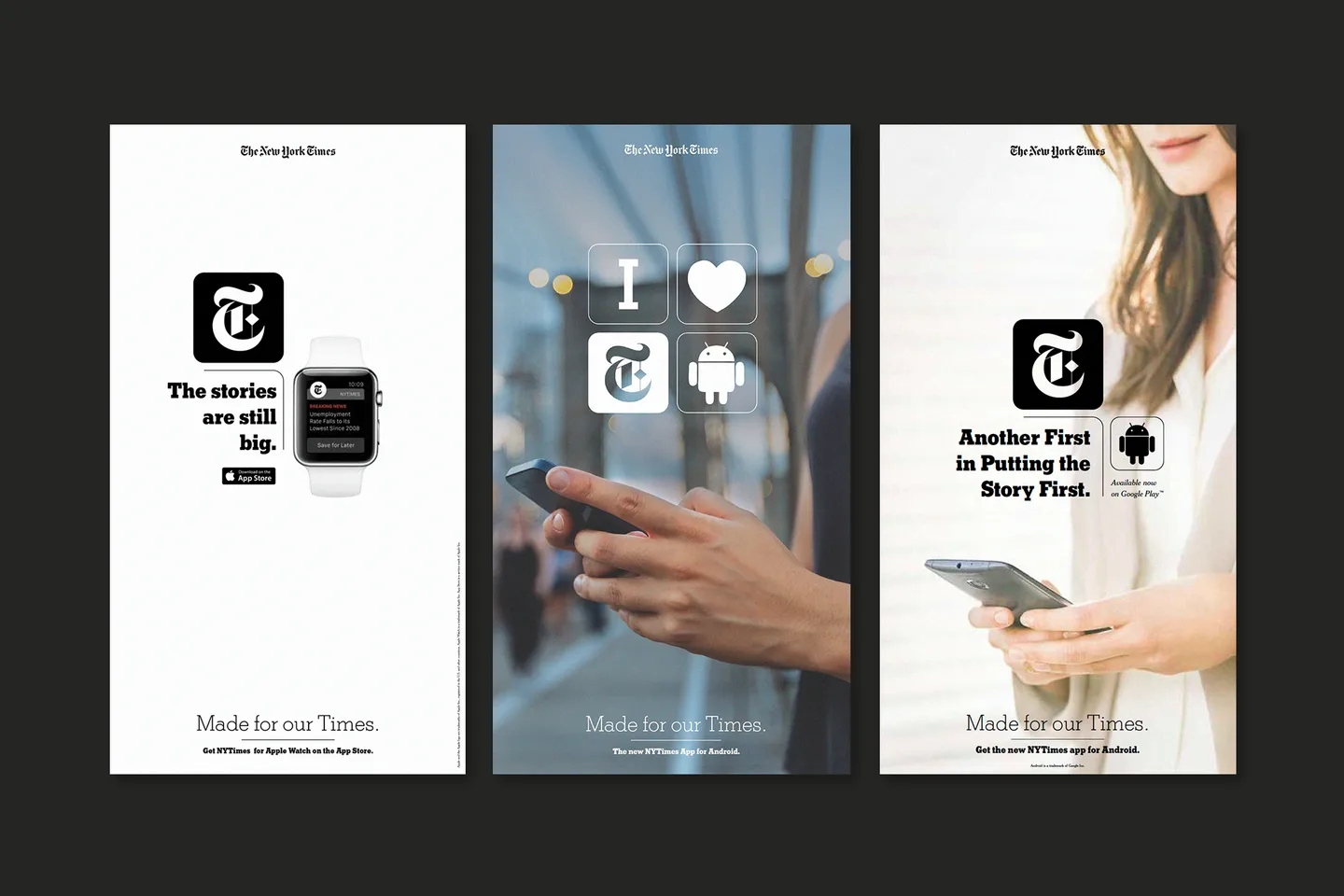 New York Times apps campaign across Apple Watch and Android