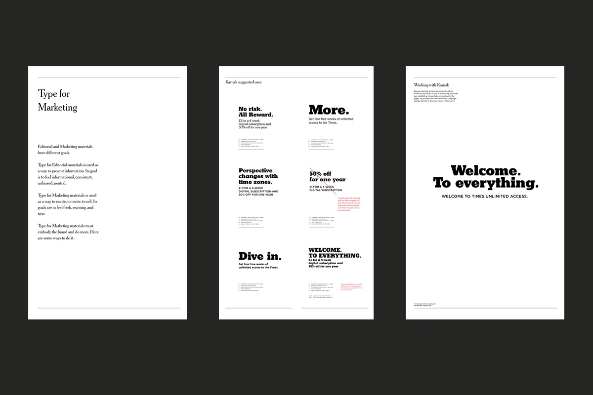 New York Times brand standards marketing type