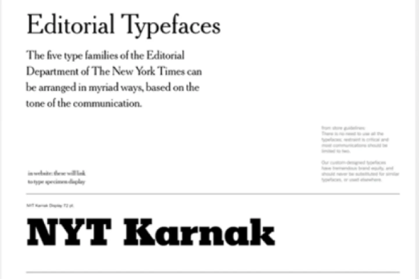 The New York Times editorial typeface system