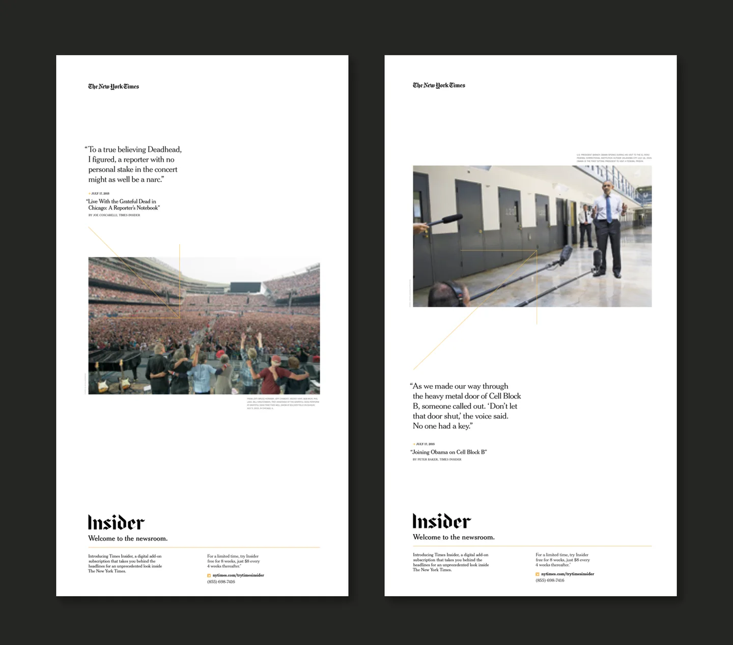 NYT Insider poster campaign examples