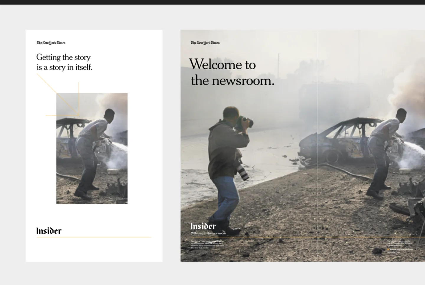 Times Insider launch campaign shown across print and environmental advertising