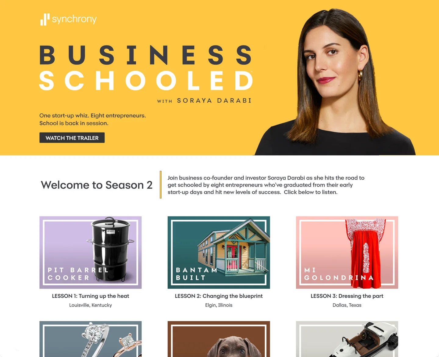 Synchrony Business Schooled sponsored entrepreneur series