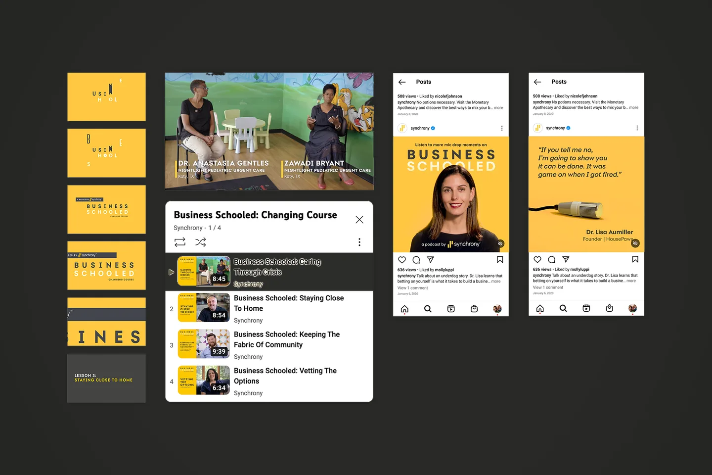 Business Schooled editorial platform across web and social content