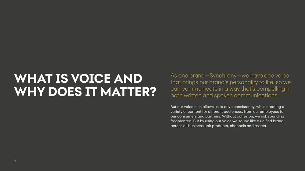 Synchrony tone guidance for customer communications