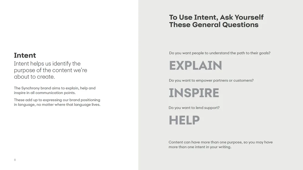 Synchrony writing guidance and examples