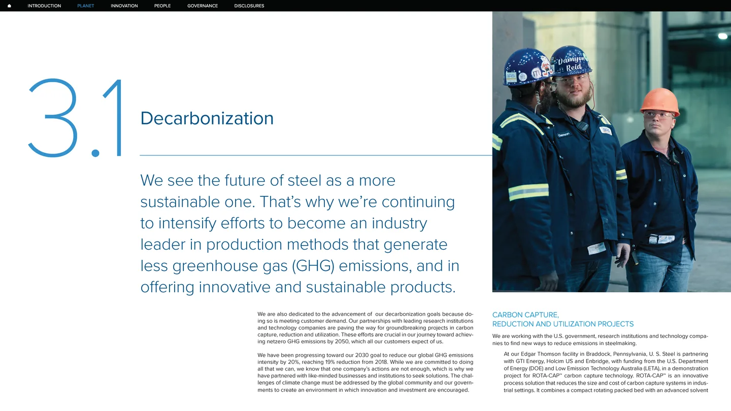 U. S. Steel ESG concept page 09
